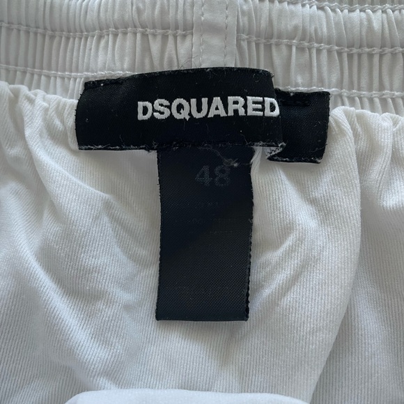 DSQUARED2 White Swim Shorts with Rainbow Stripe - Picture 5 of 9